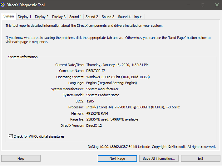 run a directx diagnostic for fortnite on mac